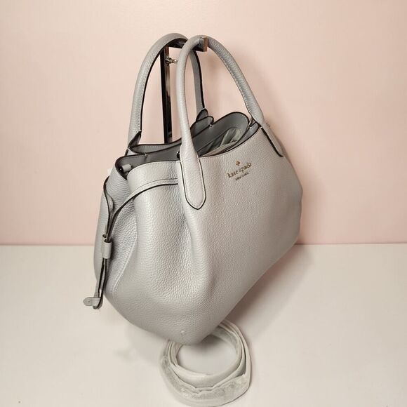 NWT KATE SPADE K8134 DUMPLING LARGE SATCHEL Mountain Grey - Picture 4 of 7